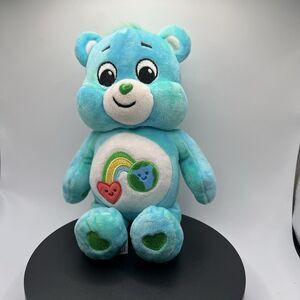 Care Bear Plush Blue Green Tie Dye Earth Day 2022 Love the Planet Rainbow